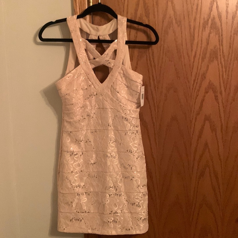 Blush sequined dress! Brand new (never worn)